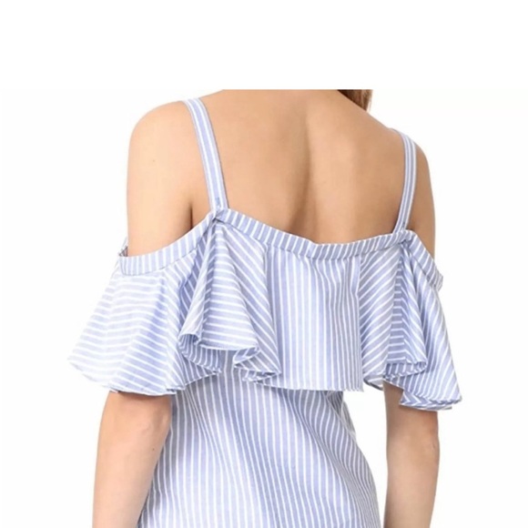 Veronica Beard off the shoulder striped blouse size 8 - Picture 2 of 4